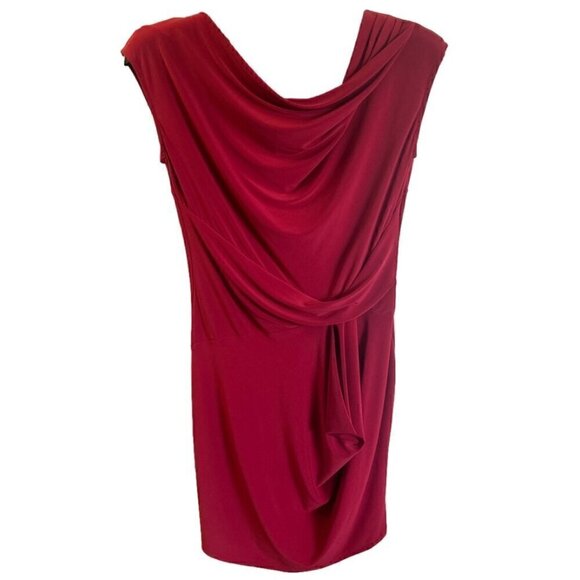 Michael Kors Women's Fuchsia Wrap Bodycon Midi Dress, Small - Picture 1 of 4